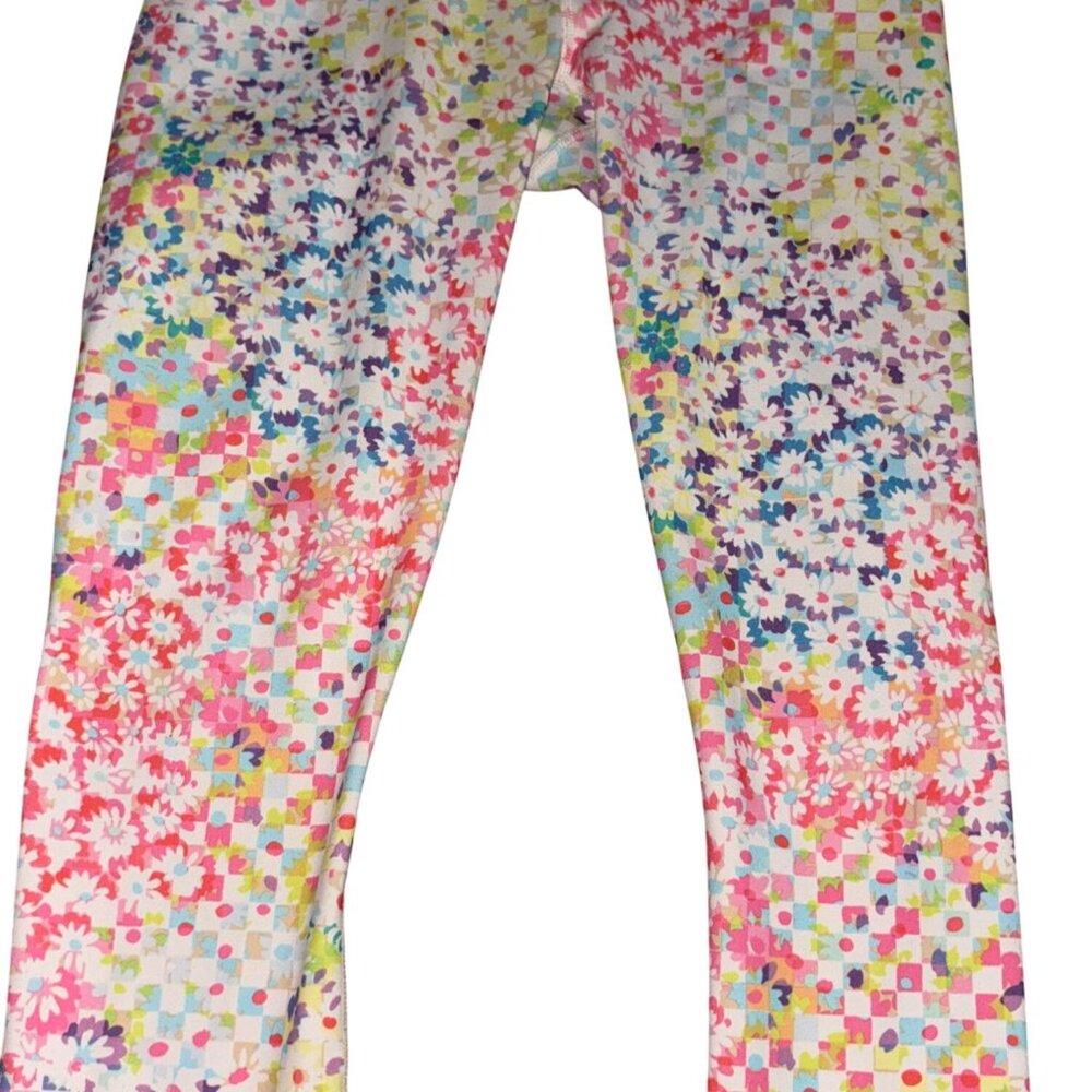 Fabletics Define PowerHold High-Waisted 7/8 Legging-Patchwork Daisy-XXS (0-2)-GU - Picture 3 of 7